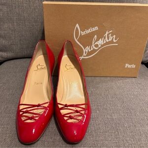 Christian Louboutin Red Heels with Glossy Finish